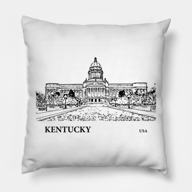 Kentucky State USA Pillow by Lakeric