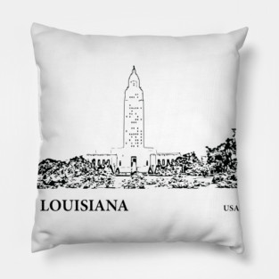 Louisiana State USA Pillow