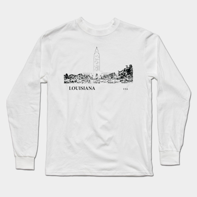 Louisiana State USA Long Sleeve T-Shirt by Lakeric