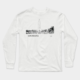 Louisiana State USA Long Sleeve T-Shirt