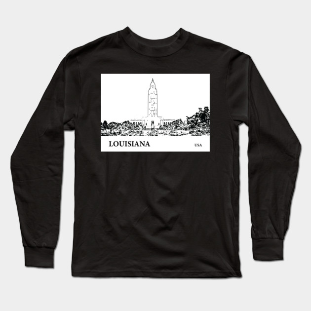 Louisiana State USA Long Sleeve T-Shirt by Lakeric