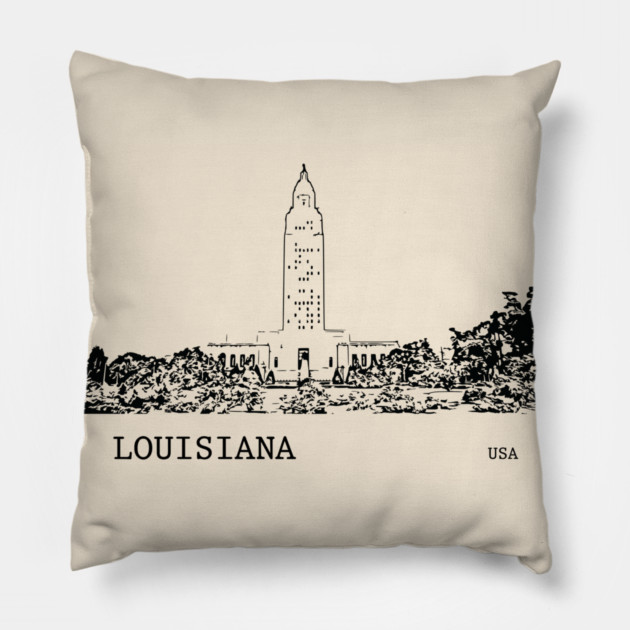 Louisiana State USA Pillow by Lakeric