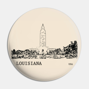 Louisiana State USA Pin