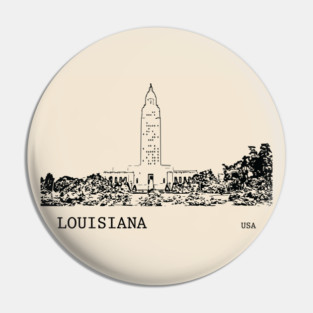 Louisiana State USA Pin