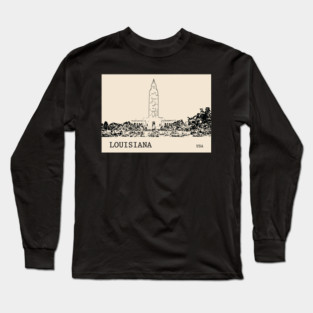 Louisiana State USA Long Sleeve T-Shirt