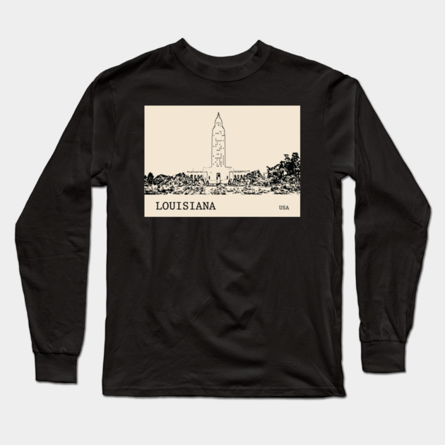 Louisiana State USA Long Sleeve T-Shirt by Lakeric