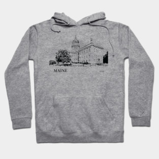 Maine State USA Hoodie
