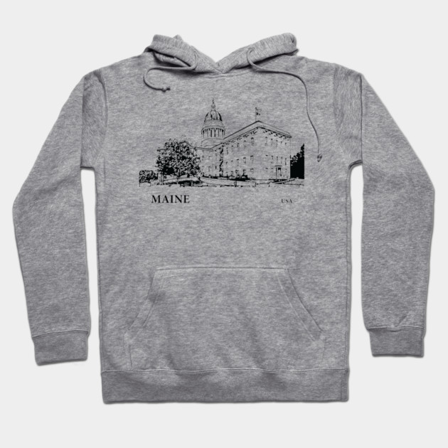 Maine State USA Hoodie by Lakeric