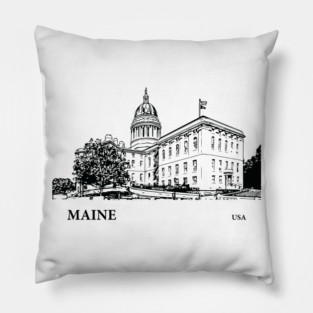 Maine State USA Pillow
