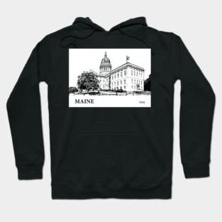 Maine State USA Hoodie