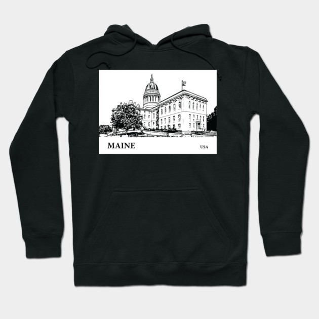 Maine State USA Hoodie by Lakeric