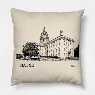 Maine State USA Pillow