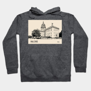 Maine State USA Hoodie