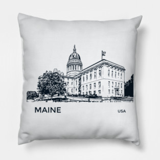 Maine State USA Pillow