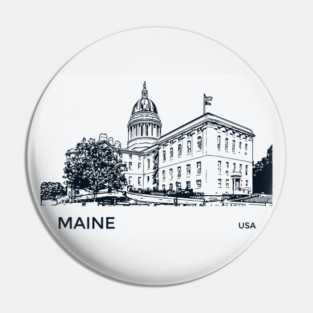 Maine State USA Pin