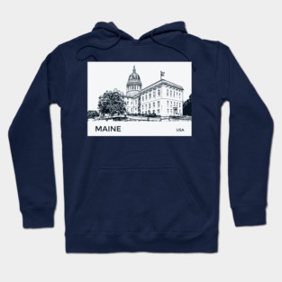 Maine State USA Hoodie