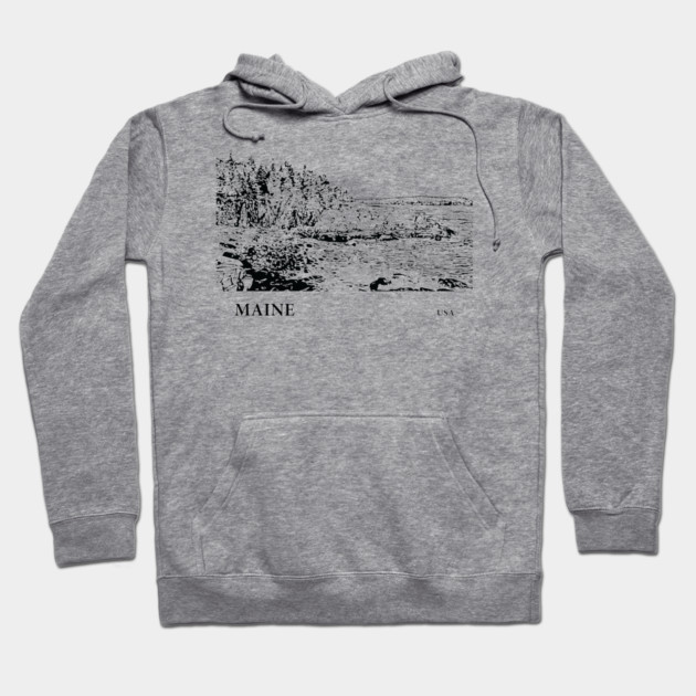 Maine USA Hoodie by Lakeric