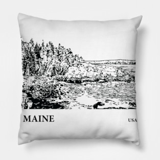 Maine USA Pillow
