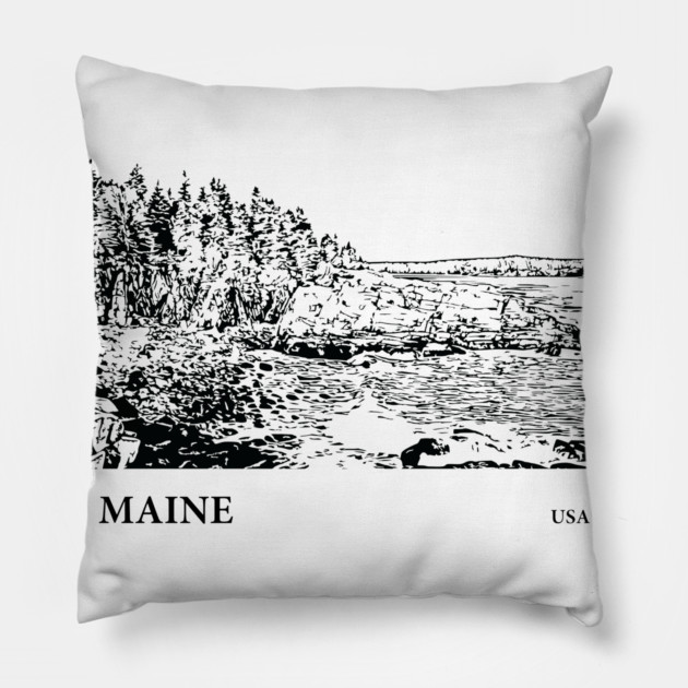 Maine USA Pillow by Lakeric