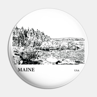 Maine USA Pin