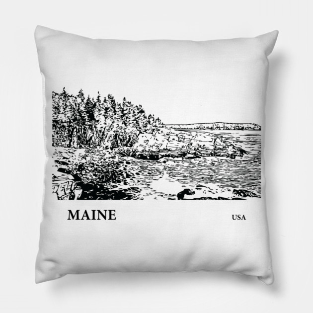 Maine USA Pillow by Lakeric