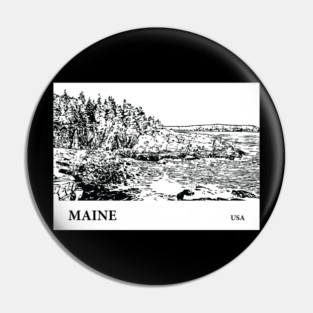 Maine USA Pin