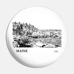 Maine USA Pin