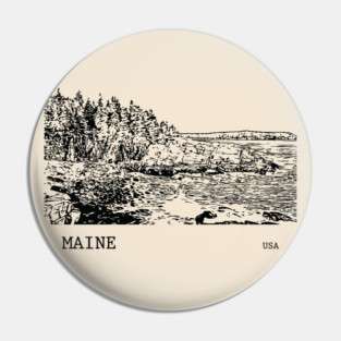 Maine USA Pin