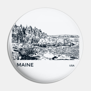 Maine USA Pin
