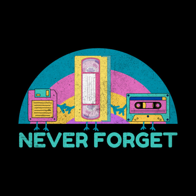 Never Forget VHS Cassette Floppy Disk by The WYLD Tribe