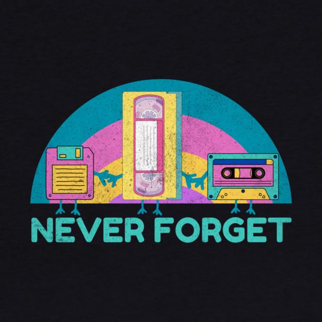 Never Forget VHS Cassette Floppy Disk by The WYLD Tribe