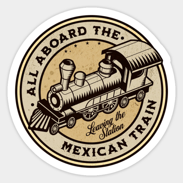 Mexican Train Dominoes - All Aboard the Mexican Train Magnet by Yesteeyear