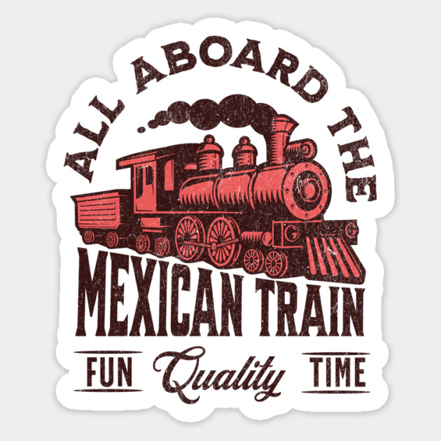 Mexican Train Dominoes - All Aboard the Mexican Train Fun Quality Time Magnet by Yesteeyear