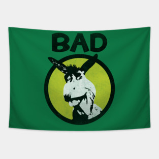Bad Ass Cartoon Donkey Funny Style Distressed Look Tapestry
