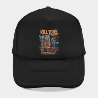 Kill Tony Live Comedy Podcast Evil Cartoon Design - Dark Humor Art Hat
