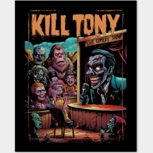 Kill Tony Live Comedy Podcast Evil Cartoon Design - Dark Humor Art Posters and Art