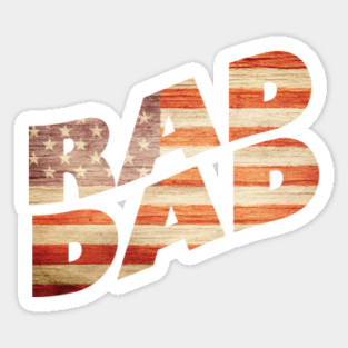 Rad Dad Us Flag Father's Day Sticker
