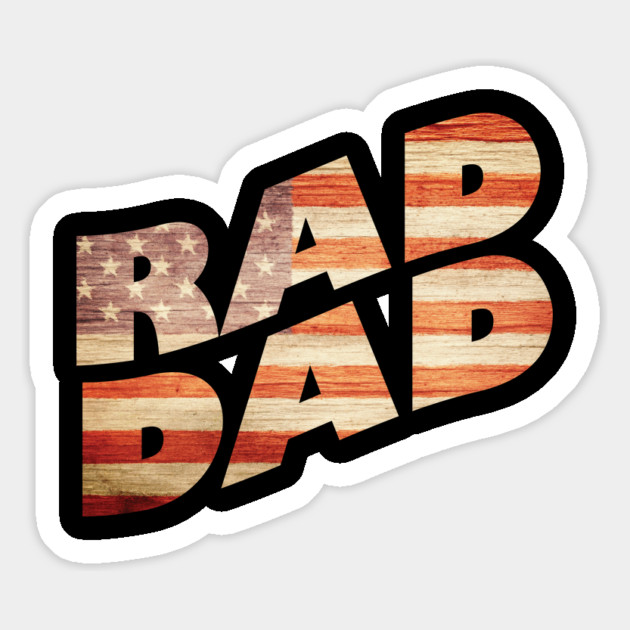 Rad Dad Us Flag Father's Day Magnet by The WYLD Tribe
