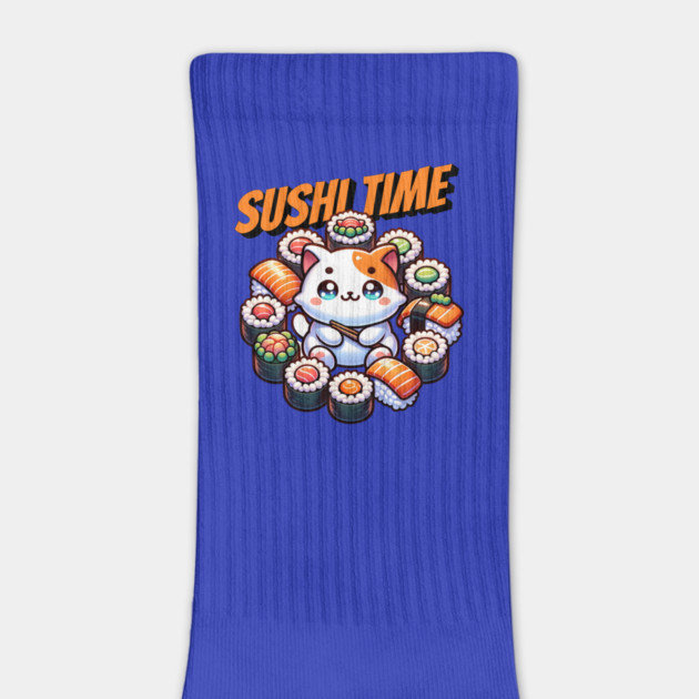 Kawaii Sushi Time Cat by HolidayBug