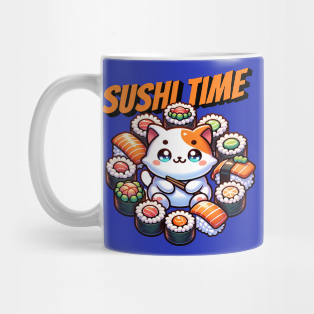 Kawaii Sushi Time Cat by HolidayBug