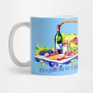 Great Day for Picnic Watercolor Mug