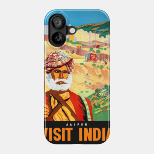 Vintage Travel Poster India - Jaipur Visit India Phone Case