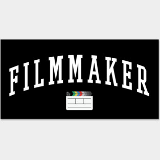 Filmmaker Vintage Varsity Clapperboard Posters and Art