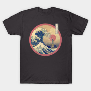 The Great Wave - New York Red Sun T-Shirt