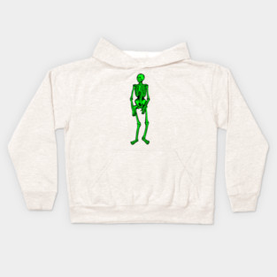 Green Skeleton Kids Hoodie