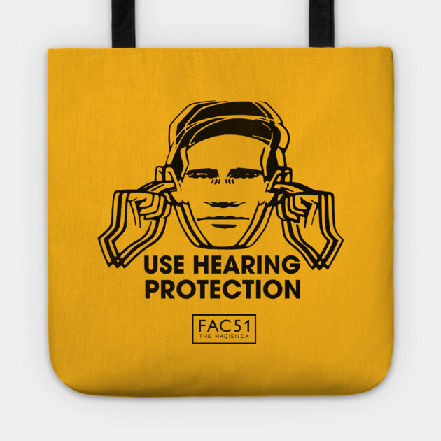 Use Hearing Protection Factory Records Tote by Timeless Chaos