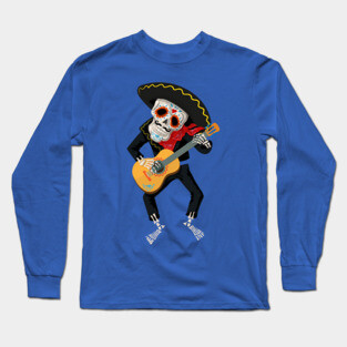 Sugar Skull Guitarist Long Sleeve T-Shirt