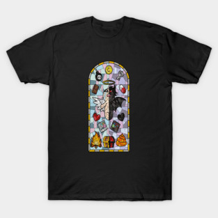 The Binding of Isaac cathedral stain glass T-Shirt