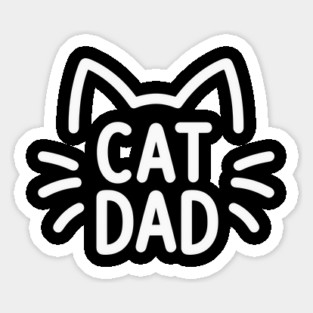 Cat Dad Sticker