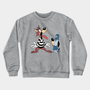 WOLF AND DOG CLASSIC CARTOON CHARACTERS STYLE Crewneck Sweatshirt
